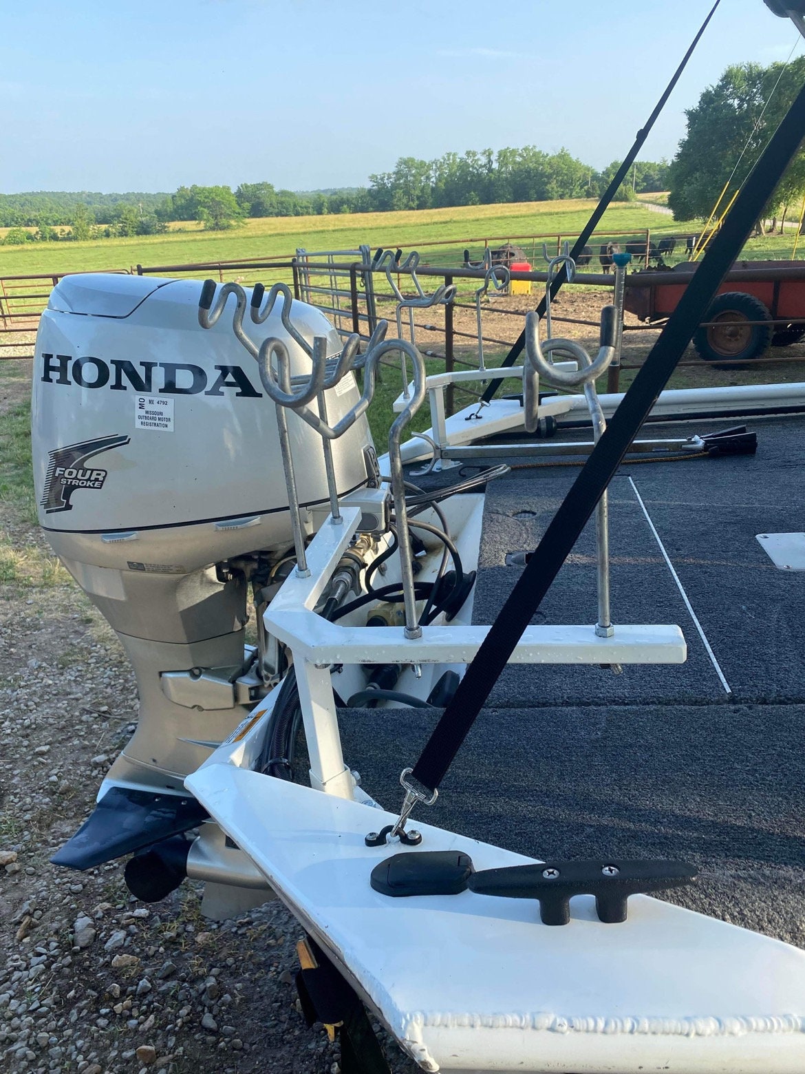 2- V-Bar Fishing Rod Racks for Boats